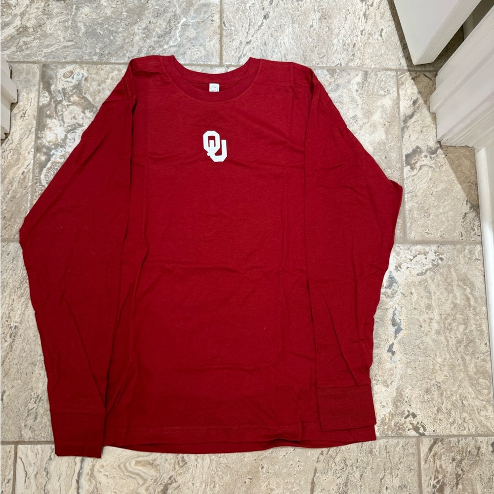 NWT size large OU Red Long Sleeve Men's Shirt